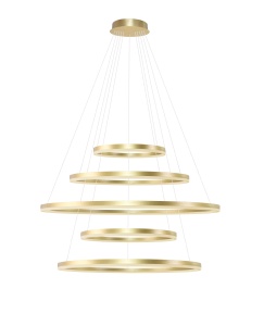 Lustra HALO PENDANT 150+120+100+80+60 CCT Auriu + Telecomanda