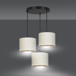 Lustra HILDE 3 Negru PREMIUM Alb - Img 4