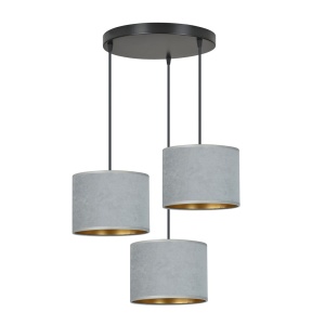 Lustra HILDE 3 Negru PREMIUM Gri - Img 1