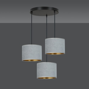 Lustra HILDE 3 Negru PREMIUM Gri - Img 3
