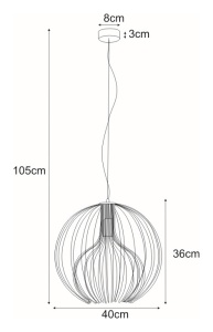 Lustra K-3405 Negru - TORI - Img 2