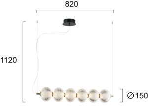 Lustra LED 3000K Pellucid 4297800 - Img 5