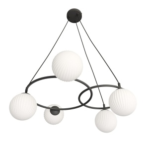 Lustra LIBRA 5 Negru OPAL