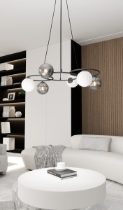 Lustra LIBRA 6 Negru MIX - Img 3