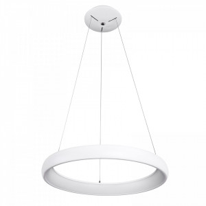 Lustra moderna alba circulara cu led Alessia d61 3000k