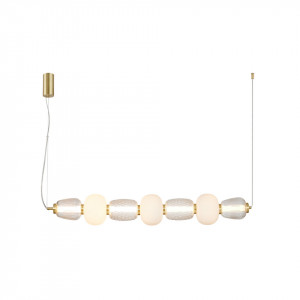 Lustra moderna aurie din metal cu led Eris