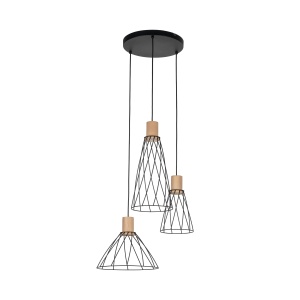 Lustra Negru 3xE27 MODESTO 10188TK