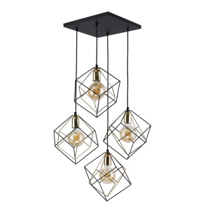 Lustra Negru 4xE27 ALAMBRE 2778TK - Img 1