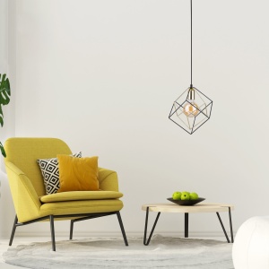 Lustra Negru Auriu 1xE27 ALAMBRE 2777TK - Img 3