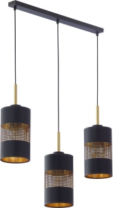 Lustra Negru Auriu 3xE27 BOGART 4401TK - Img 1