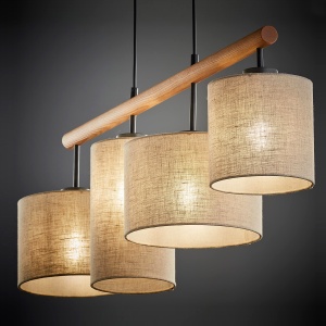 Lustra Negru Bej 4xE27 DEVA 6108TK - Img 3