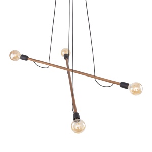 Lustra Negru Bej 4xE27 HELIX 4949TK - Img 4