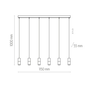 Lustra Negru Bej 6xGU10 ELIT 6312TK - Img 4