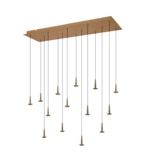 Lustra patrat 14xLED 5W 3000K W/T sticla ANDROMEDA 8936 - Img 1
