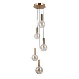 Lustra Strela Auriu 5 x LED - Img 1