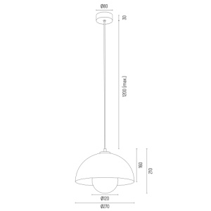 Pendul 1 bec PIAVA A8444 - Img 4