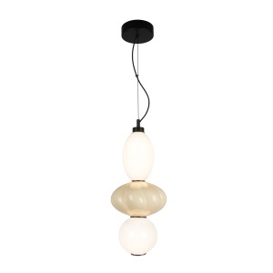 Pendul Bej - Alb LED Tordi