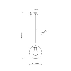 Pendul Negru 1xE27 ESME 3266TK - Img 4