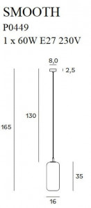 Pendul Smooth Alb -P0449 - Img 2