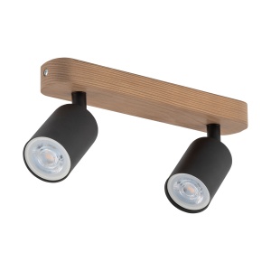 Plafoniera/ Aplica perete Bej Negru 2xGU10 TOP 3291TK - Img 1