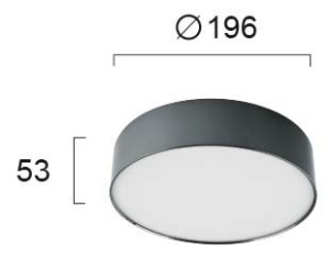 Plafoniera LED 3000K Jaxon 4183301 - Img 2