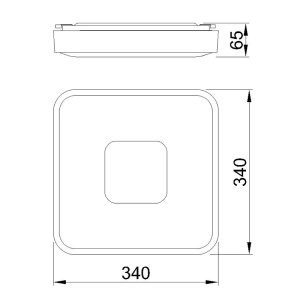 Plafoniera LED 56W 2700K-5000K telecomanda COIN SQUARE 7927 - Img 2