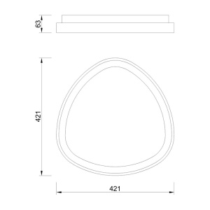 Plafoniera LED dimabil NISEKO II TRIANGULAR CEILING 8630 - Img 2