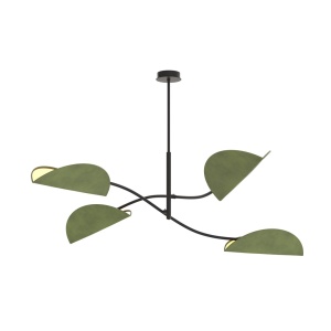 Plafoniera LOTUS 4 Negru Verde
