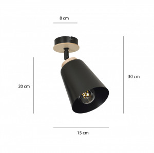 Plafoniera neagra, Plafoniera neagra metal, Plafoniera din metal, Plafoniera hol, Plafoniera dormitor, Plafoniera bucatarie, Aplica tavan, Aplica tavan neagra, Aplica tavan metal