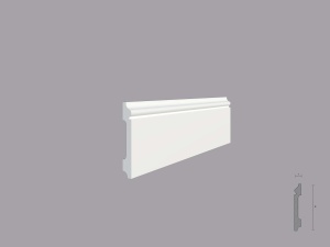 Plinta polimer dur de interior PX01 dimensiuni 79x11x2000mm - Img 1