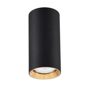 Spot aplicat Manacor 17 cm Negru - Auriu 1xGU10 - Img 1