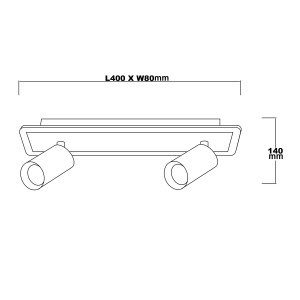 Spot aplicat Parma 2 Alb 2xGU10 LED CCT - Img 4