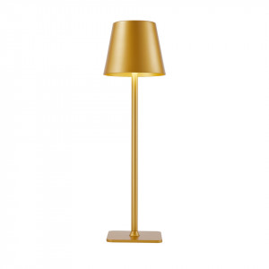 Veioza moderna aurie din metal cu led Atlas