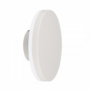 Aplica perete exterior moderna rotunda alba cu led Bora