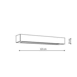 Aplica perete Ibros 63 cm Negru IP44 LED CCT - Img 3