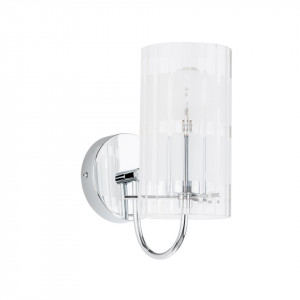 Aplica perete moderna chrome cu sticla transparenta Max