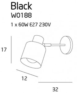 Aplica perete, Aplica perete neagra, Aplica neagra, Aplica dormitor, Iluminat interior, Aplica perete moderna, Aplica living, Aplica moderna dormitor