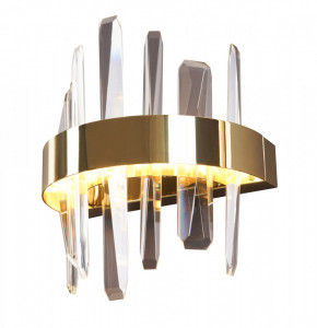 Aplica perete Prince Maxlight Auriu -W0287  Culoare: Auriu  Dimensiuni: Lungim 25cm, Latime 16cm, Inaltime 30cm  Material structura: Metal si Sticla  Becuri: 1 x 12W LED 230V, 720 LM