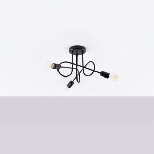 Candelabru LOOP 3 Negru - Img 2