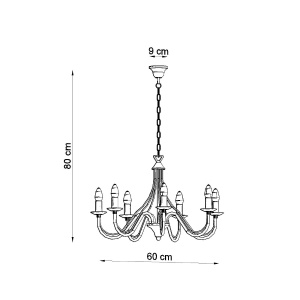Candelabru MINERWA 7 negru - Img 4