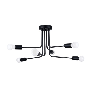 Candelabru NORAH 6 Negru - Img 1