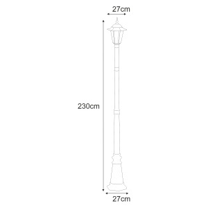 Lampa de gradina K-7064A/1 Negru - STANDARD - Img 2