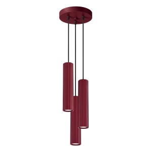 Lampă suspendată KARBON 3P burgund