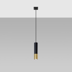 Lampă suspendată LOOPEZ 1 Negru Auriu - Img 2