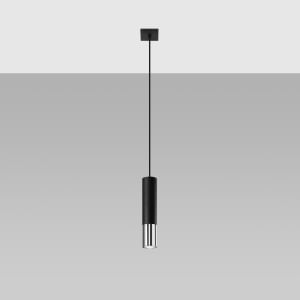 Lampă suspendată LOOPEZ 1 Negru Chrome - Img 2