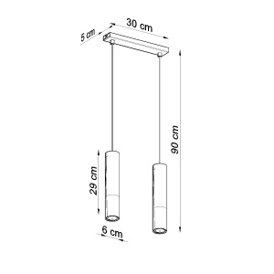 Lampă suspendată LOOPEZ 2 Negru Chrome - Img 4