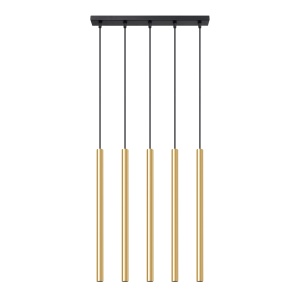 Lampă suspendată PASTELO 5L Auriu lucios - Img 1