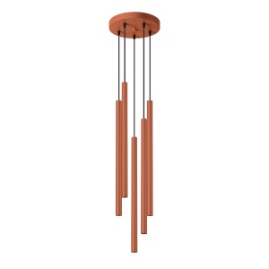 Lampă suspendată PASTELO 5P Rosu Ocru
