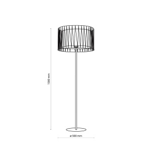Lampadar Negru 1xE27 HARMONY 2899TK - Img 3