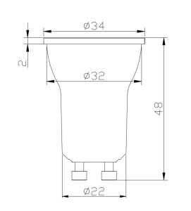 LED MINI GU10 4W 2700K 290lm GU10 BULBS R09280 - Img 2